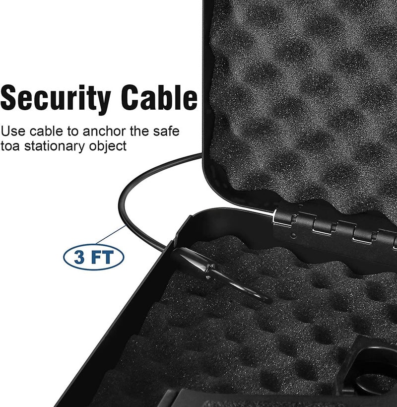 LANGGER V Gun Safe for Pistol, Quick Access Handgun Safe Firearm Lock Box, Gun Case for Home/Car/Travel - Image 5